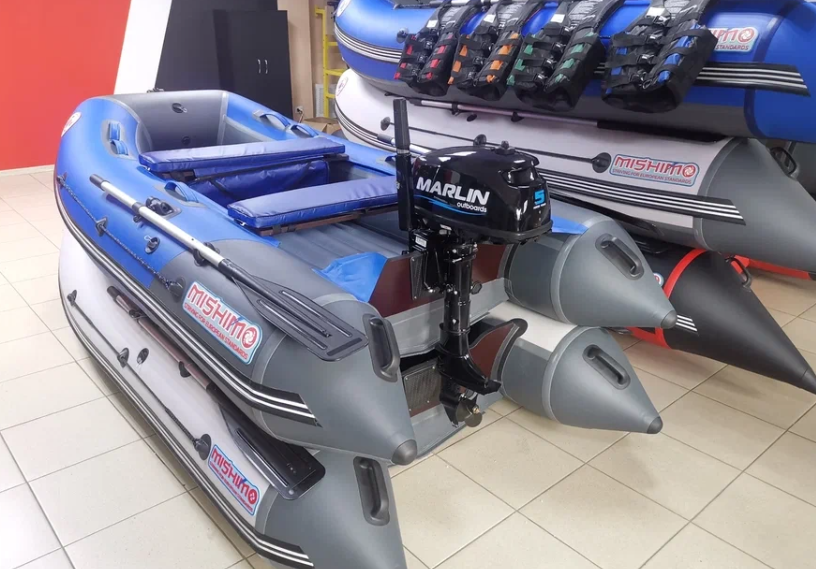 КОМПЛЕКТ ЛОДКА MISHIMO LITE 315 + МОТОР 5л.с в Элисте