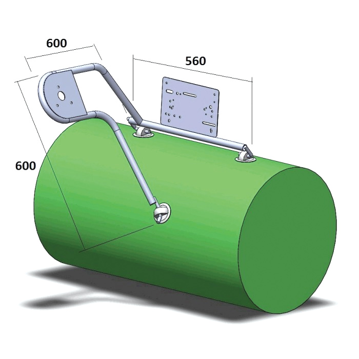 Стойка рулевая с креплением на баллон надувной лодки 25мм в Элисте