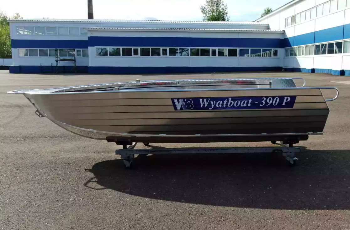 Алюминиевая лодка Wyatboat-390РМ увеличенный борт в Элисте