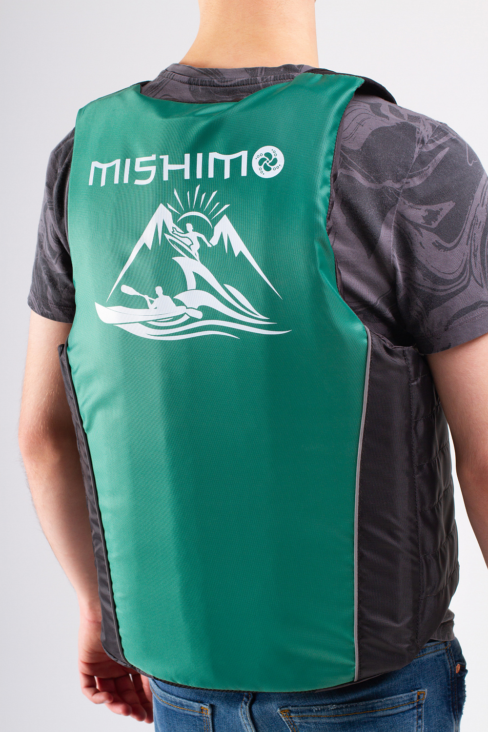 Жилет спасательный MISHIMO PRO Премиум качества Черно-зеленый в Элисте