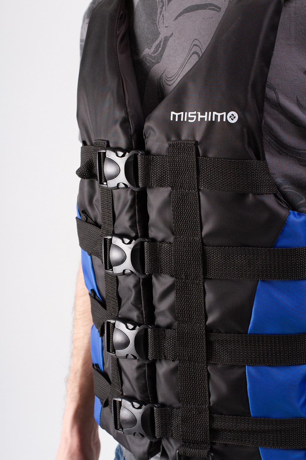 Жилет спасательный MISHIMO PRO Премиум качества Черно-синий в Элисте